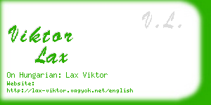 viktor lax business card